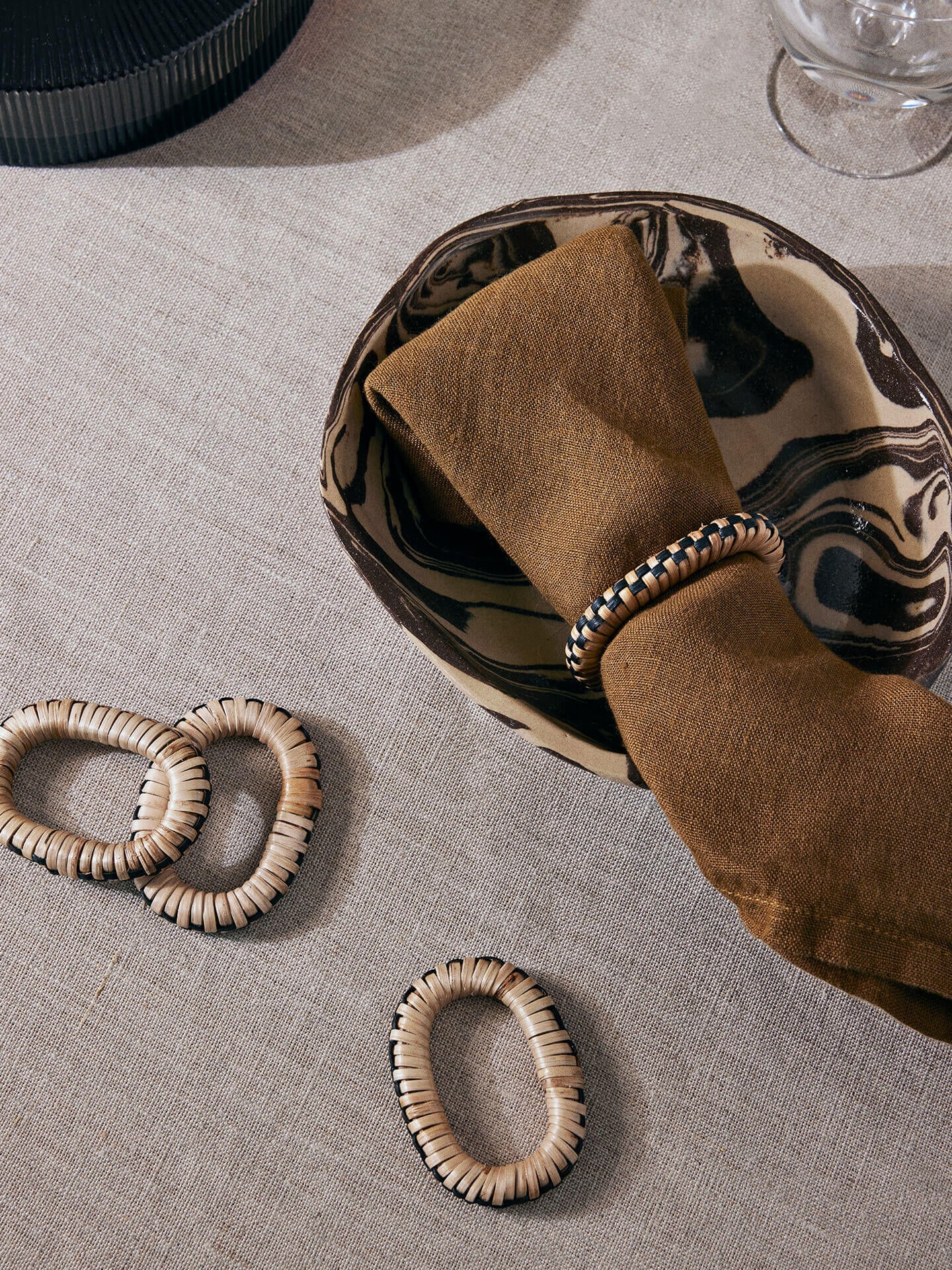 weave napkin rings set of 4