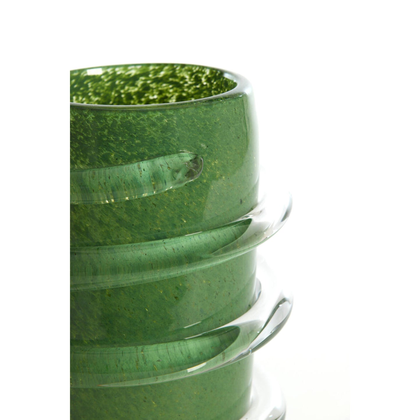 vintage green glass vase