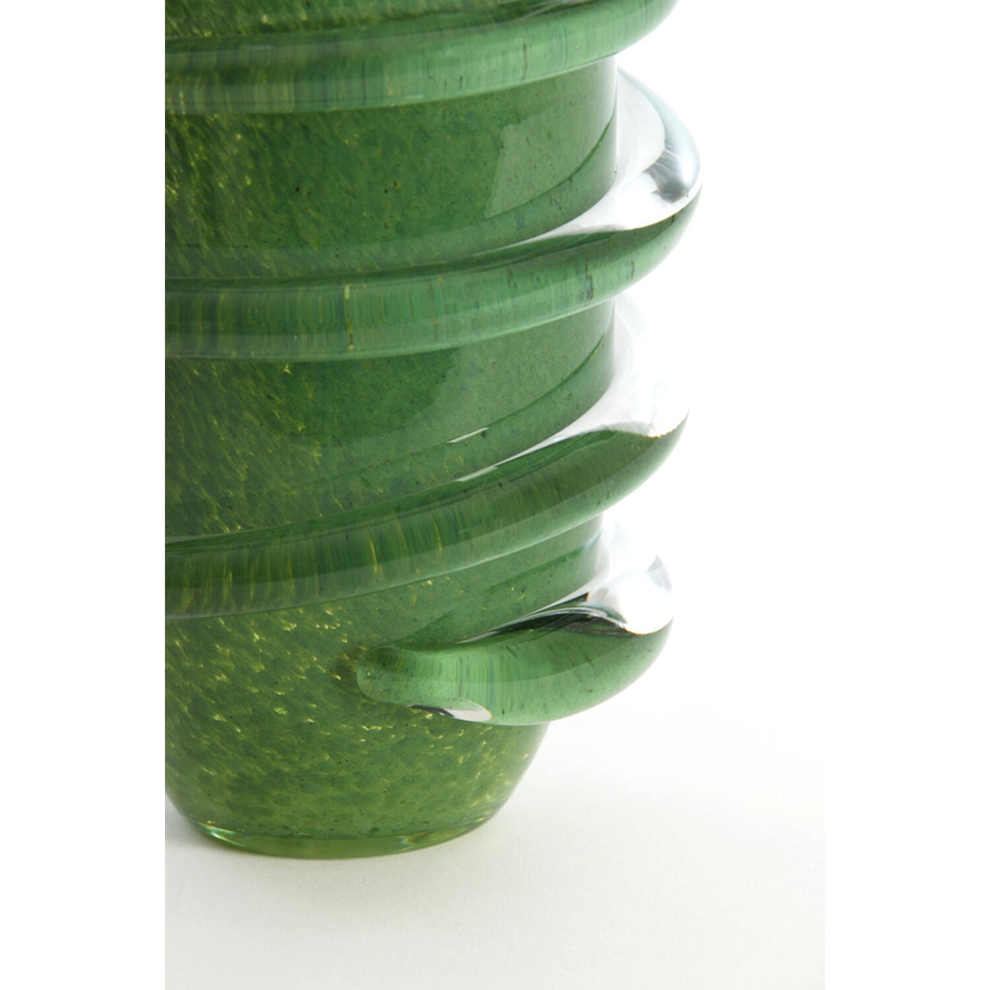 vintage green glass vase