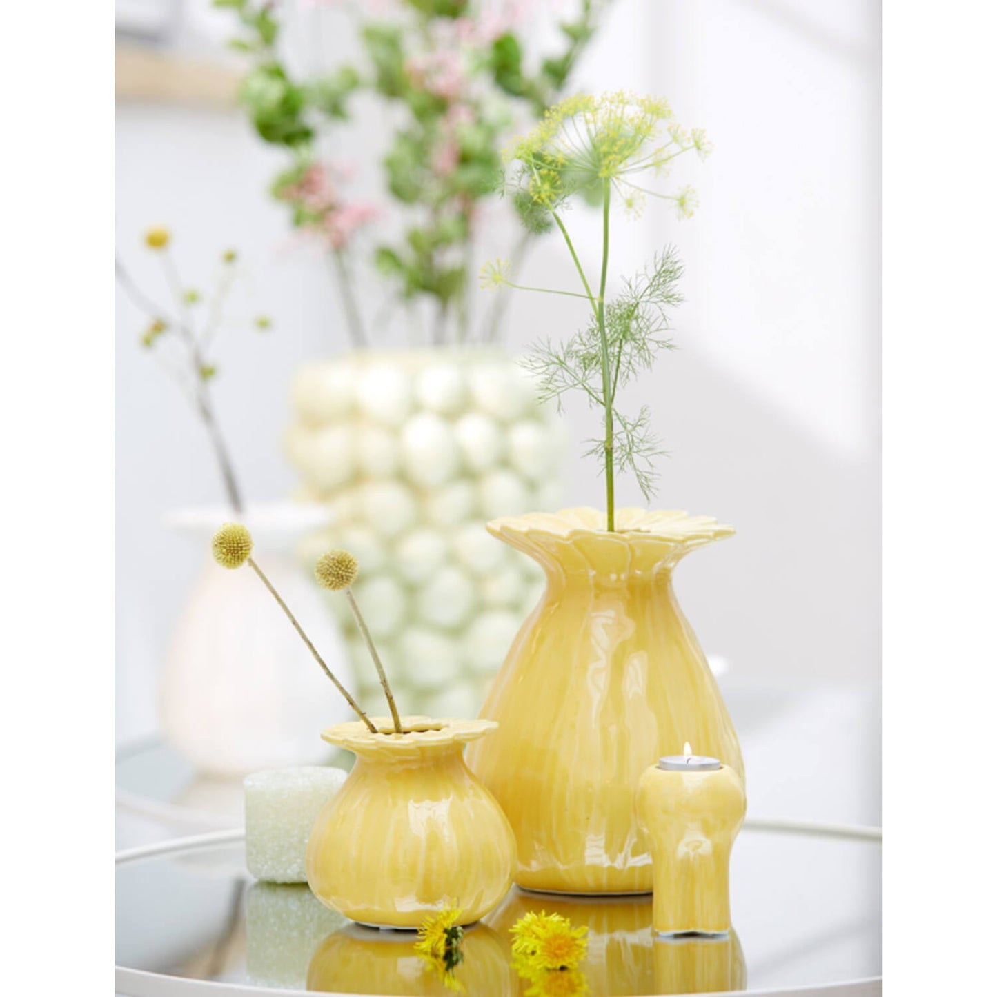 flower vase yellow l