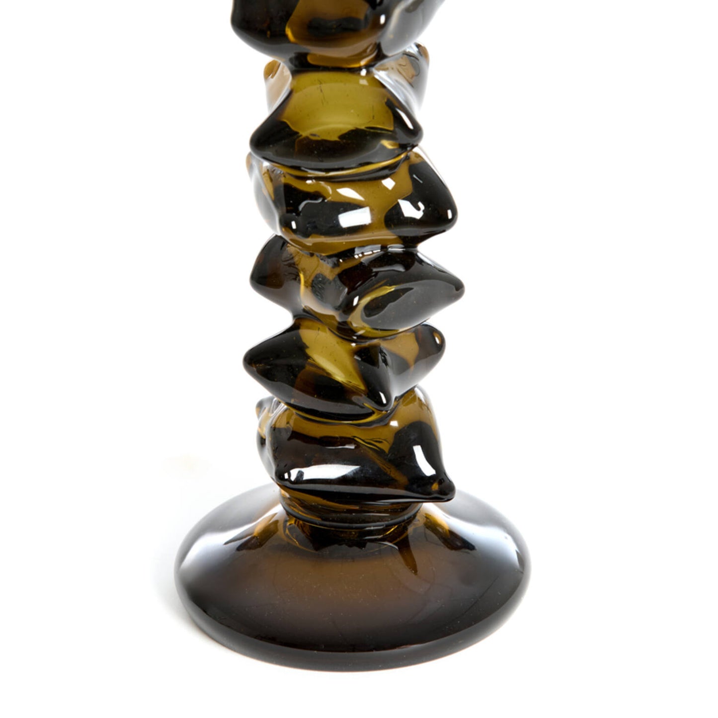 estelle candle glass olive green s
