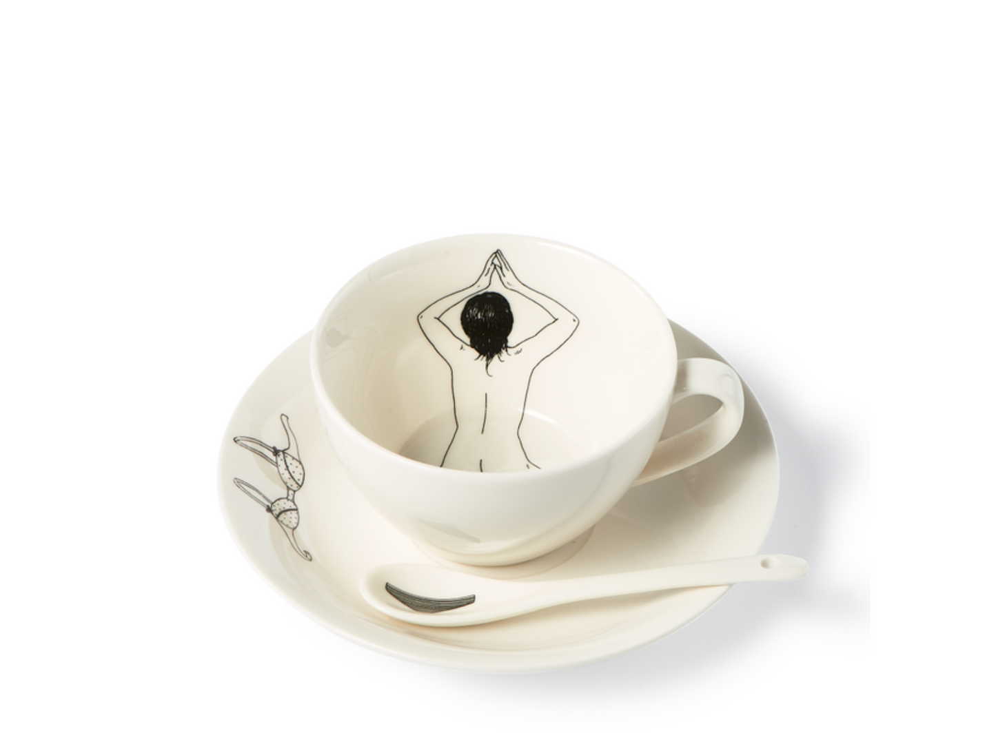 undressed coffee cups set of 4