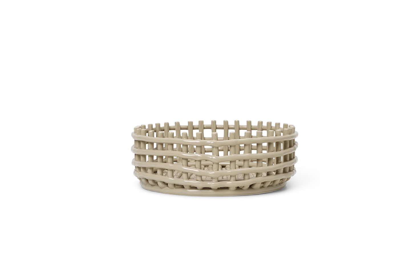 ceramic basket round