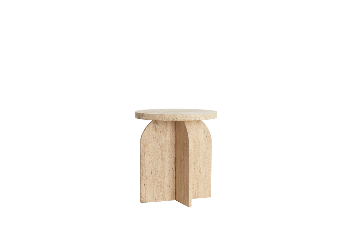 travertine side table