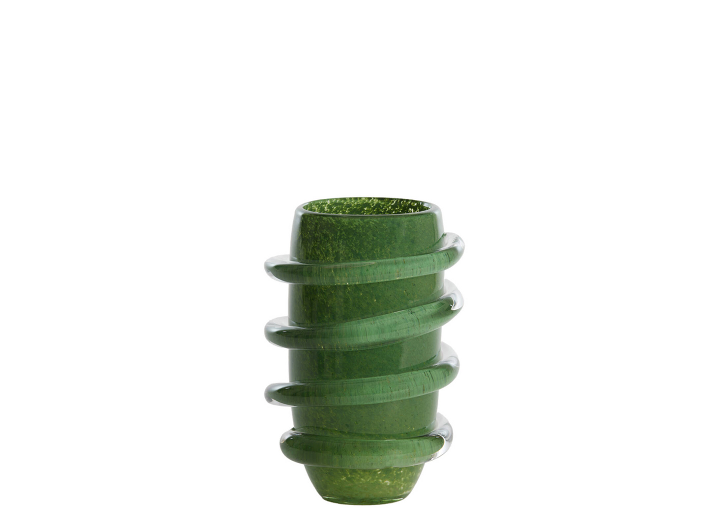 vintage green glass vase