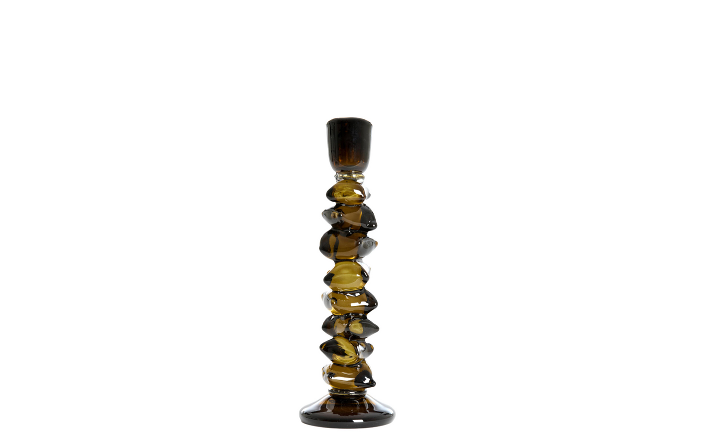 estelle candle glass olive green l