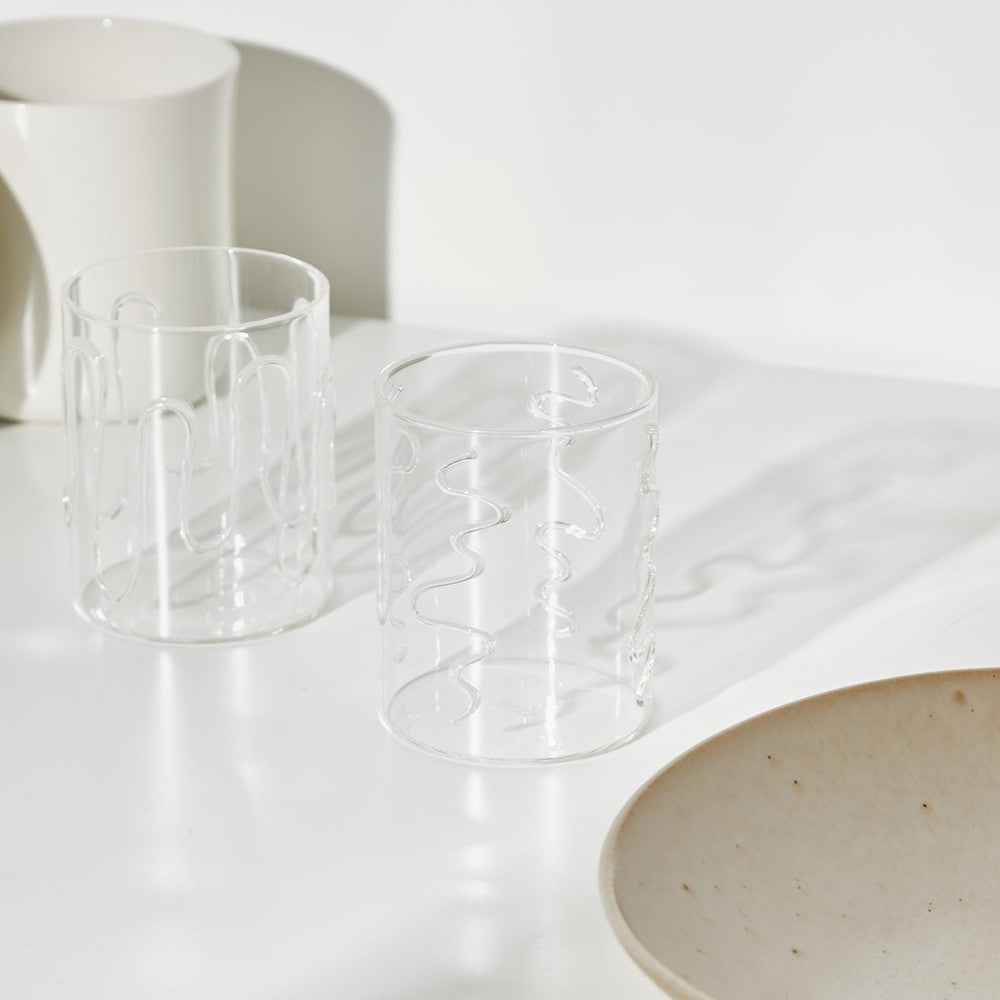 doodle glasses set of 2 l