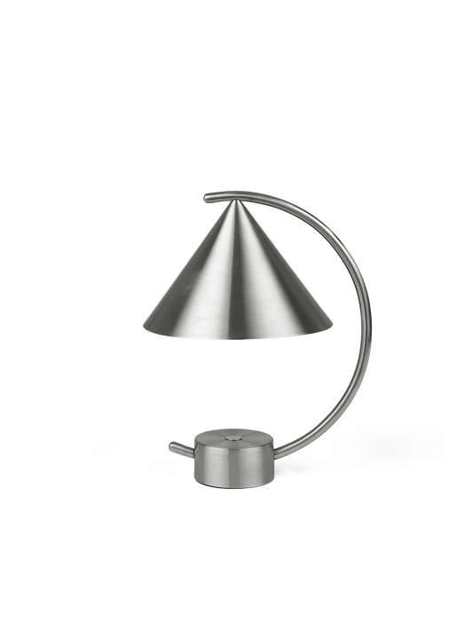 meridian portable lamp - brushed steel