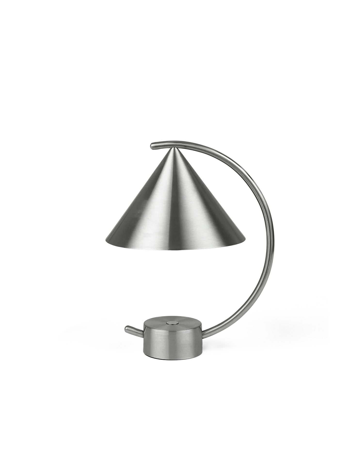 meridian portable lamp - brushed steel