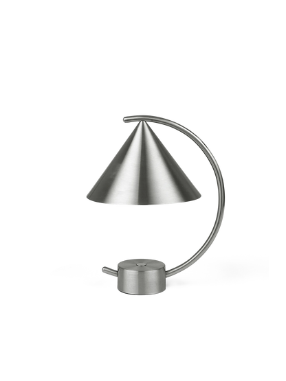 meridian portable lamp - brushed steel