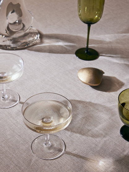 ripple champagne saucers - set of 2