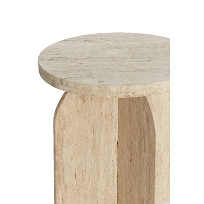 travertine side table