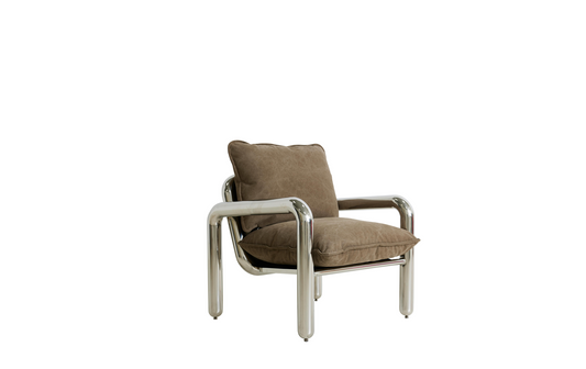 chrome lounge armchair