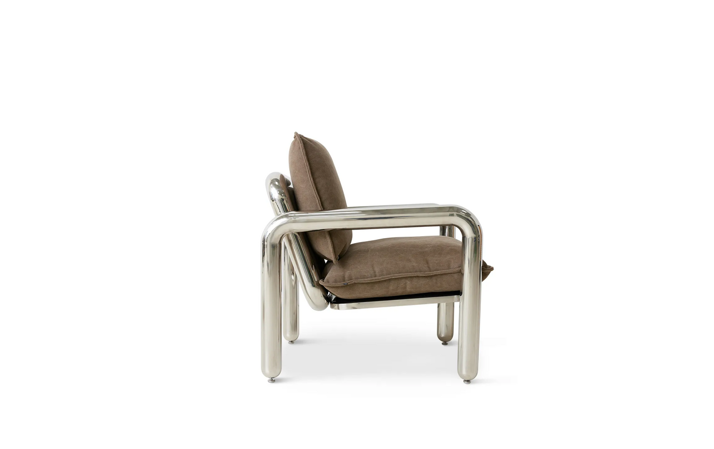 chrome lounge armchair