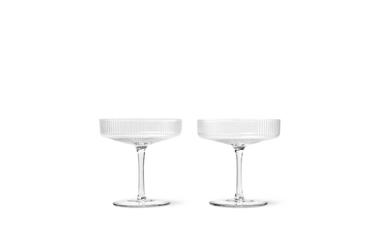 ripple champagne saucers - set of 2