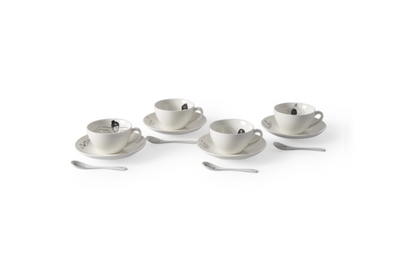 undressed coffee cups set of 4