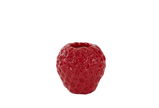 strawberry vase red s