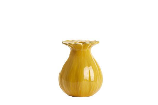 flower vase yellow l