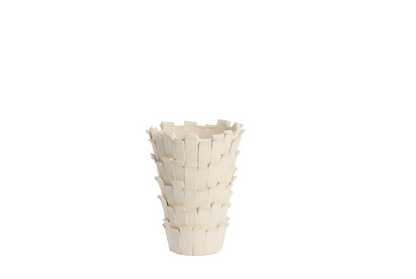 ceramic curved vase L